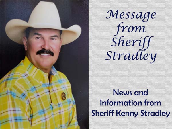 Message from Sheriff Stradley